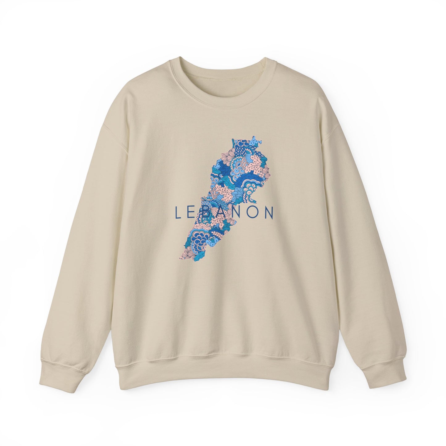 Adult | Lebanon Map Design | Crewneck Sweatshirt