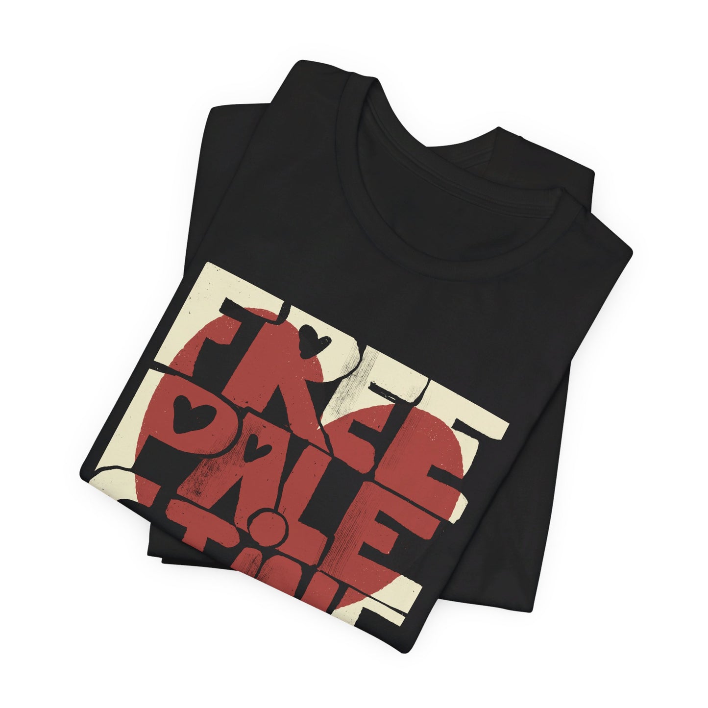 Artist Tiril Valeur For Palestine | 100% Of Profits Donated | Free Palestine Heart | Short Sleeve Tee