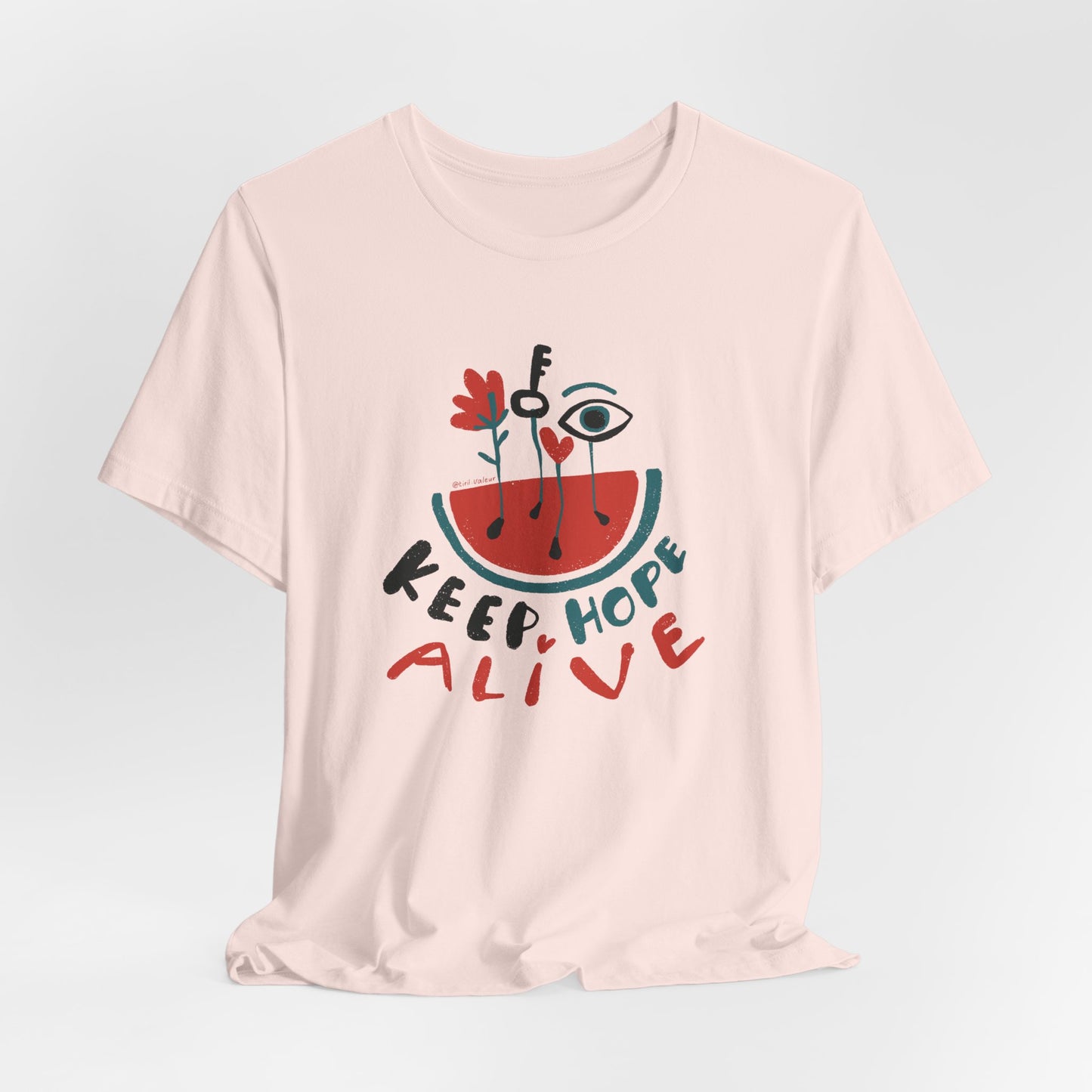 Artist Tiril Valeur For Palestine | 100% Of Profits Donated | Keep Hope Alive | Short Sleeve Tee