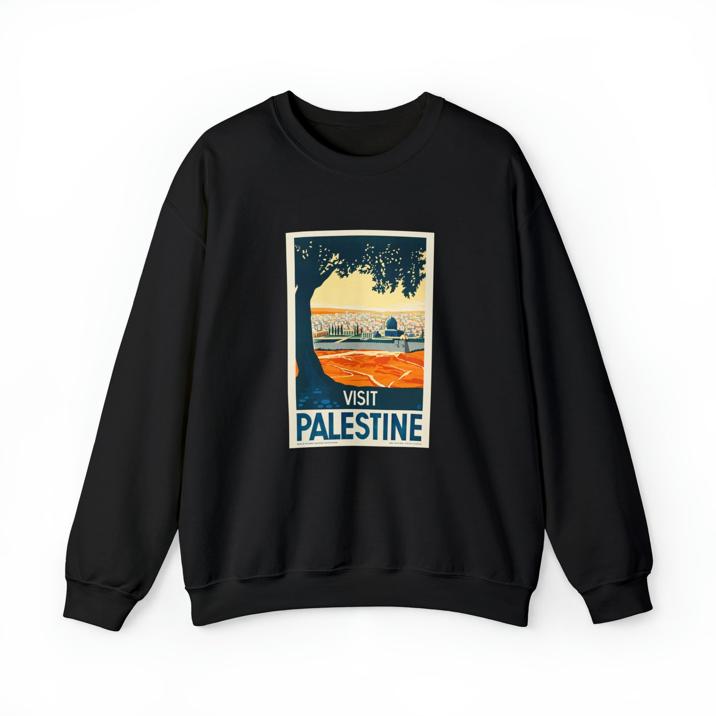 Adult | Visit Palestine Postcard | Crewneck Sweatshirt