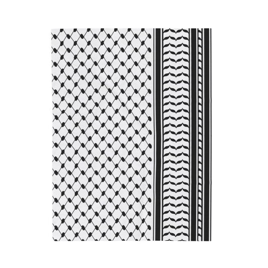 Baby Velveteen Plush Blanket  | 30" X 40" | Keffiyeh Design