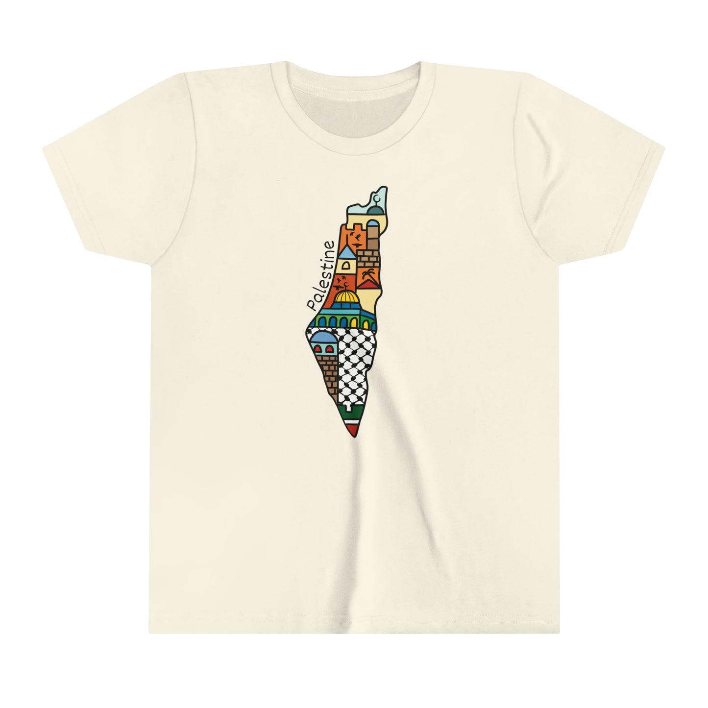 Kids | Palestine Map Artwork | Short Sleeve Tee