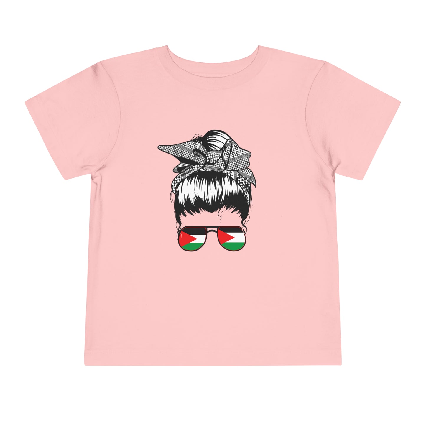 Toddler | Palestine | Messy Bun | Short Sleeve Tee