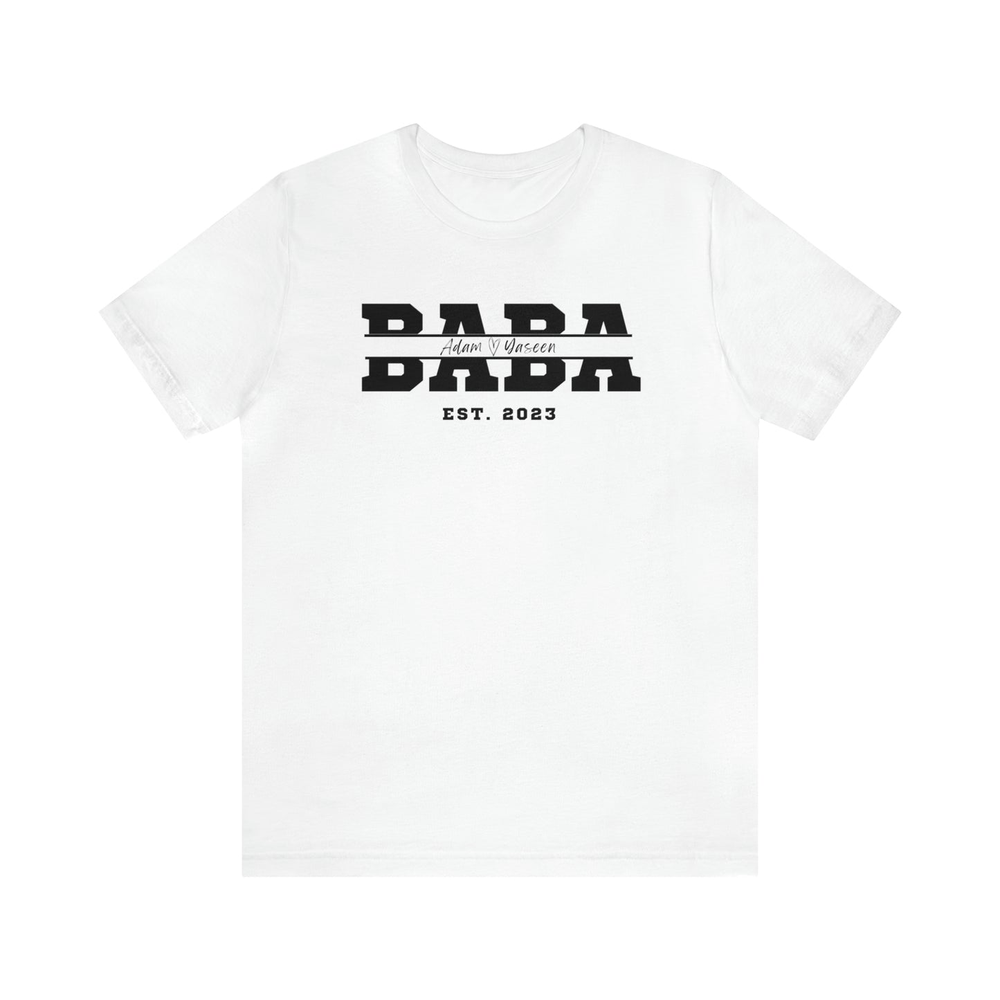 Adult | Baba Custom Names / Est. Custom Year | Short Sleeve Tee