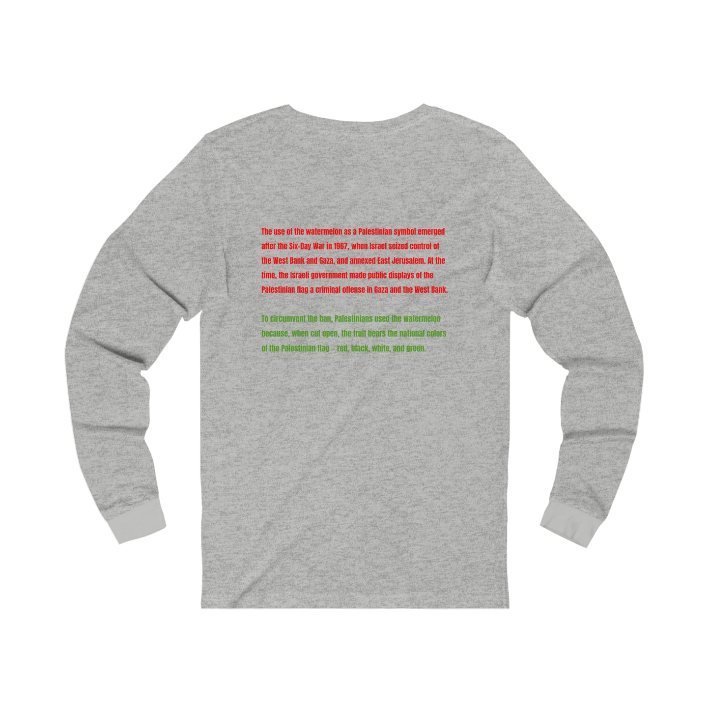 Adult | Watermelon | Symbol of Palestinian Resistance | Long Sleeve Tee