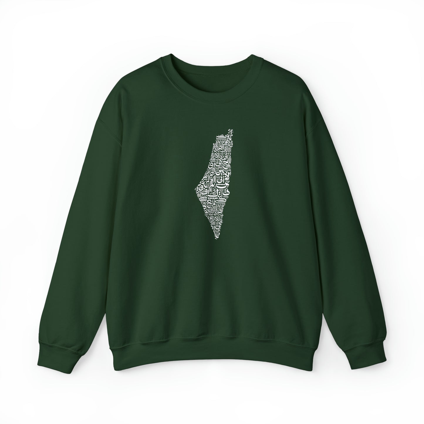 Adult | Palestine Map Design | Crewneck Sweatshirt