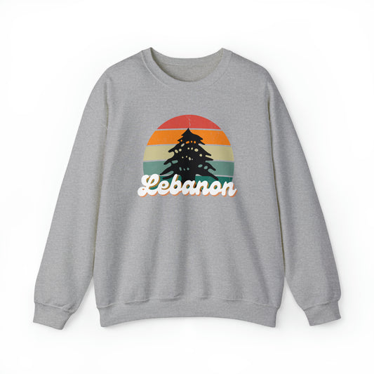 Adult | Retro Lebanon Design | Crew Neck Sweatshirt