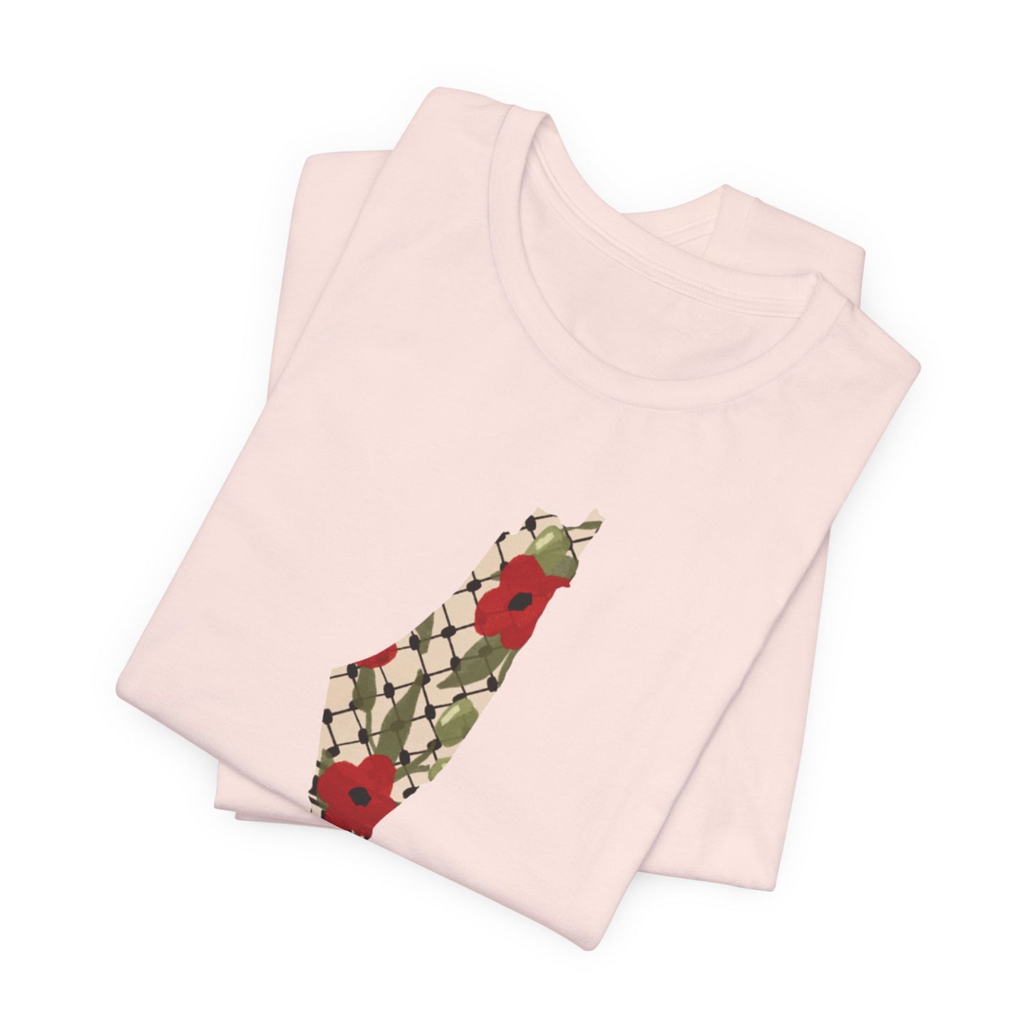 Adult | Poppy | Keffiyeh | Palestine Map | Short Sleeve Tee