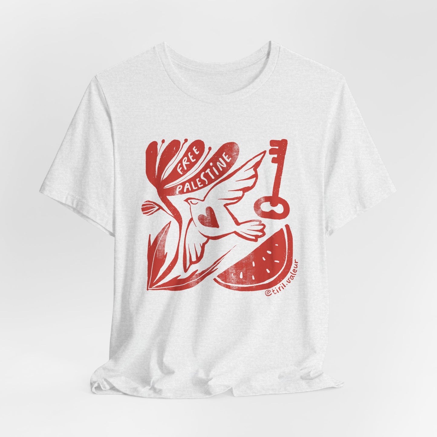 Artist Tiril Valeur For Palestine | 100% Of Profits Donated | Free Palestine | Short Sleeve Tee