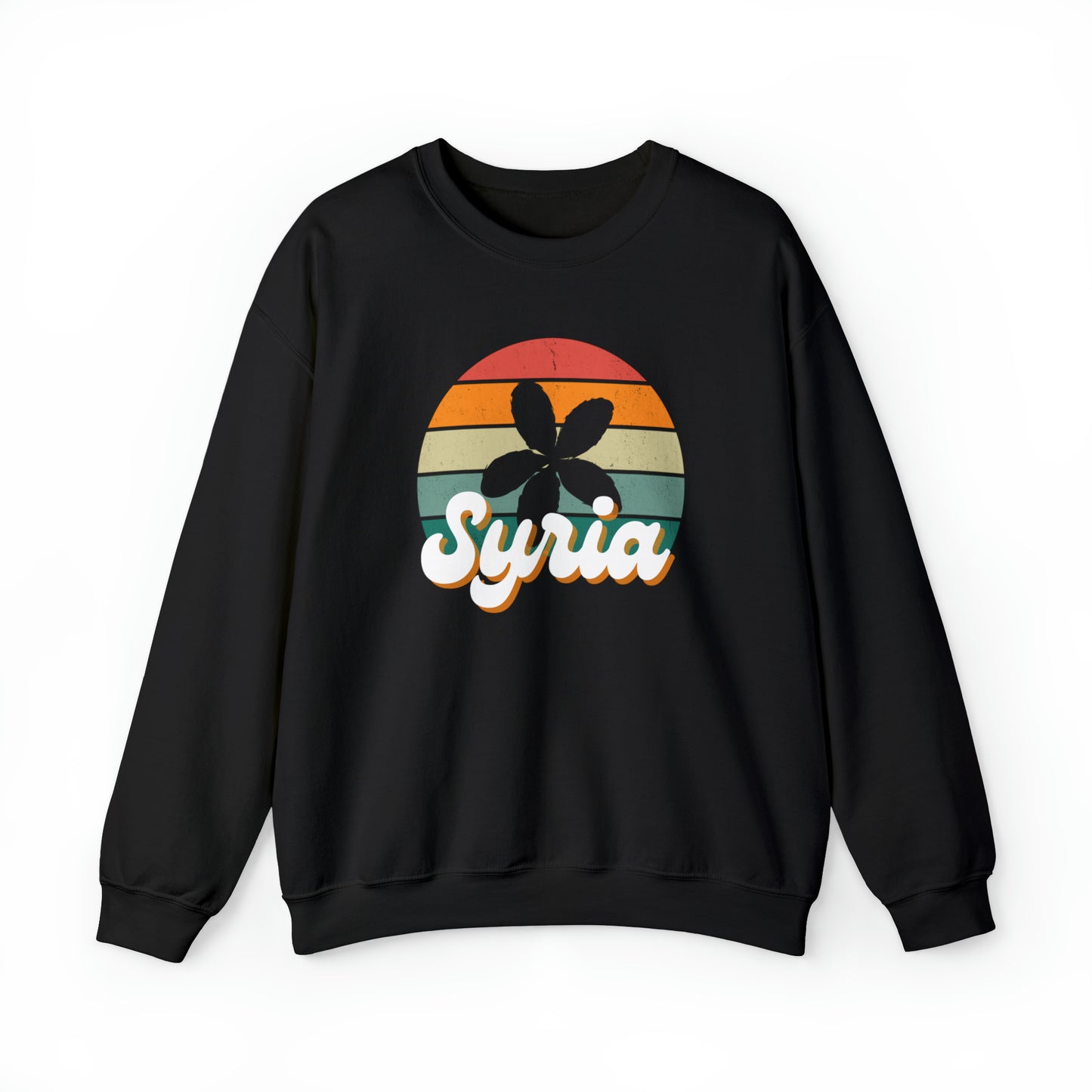 Adult | Retro Syria Design | Crew Neck Sweatshirt
