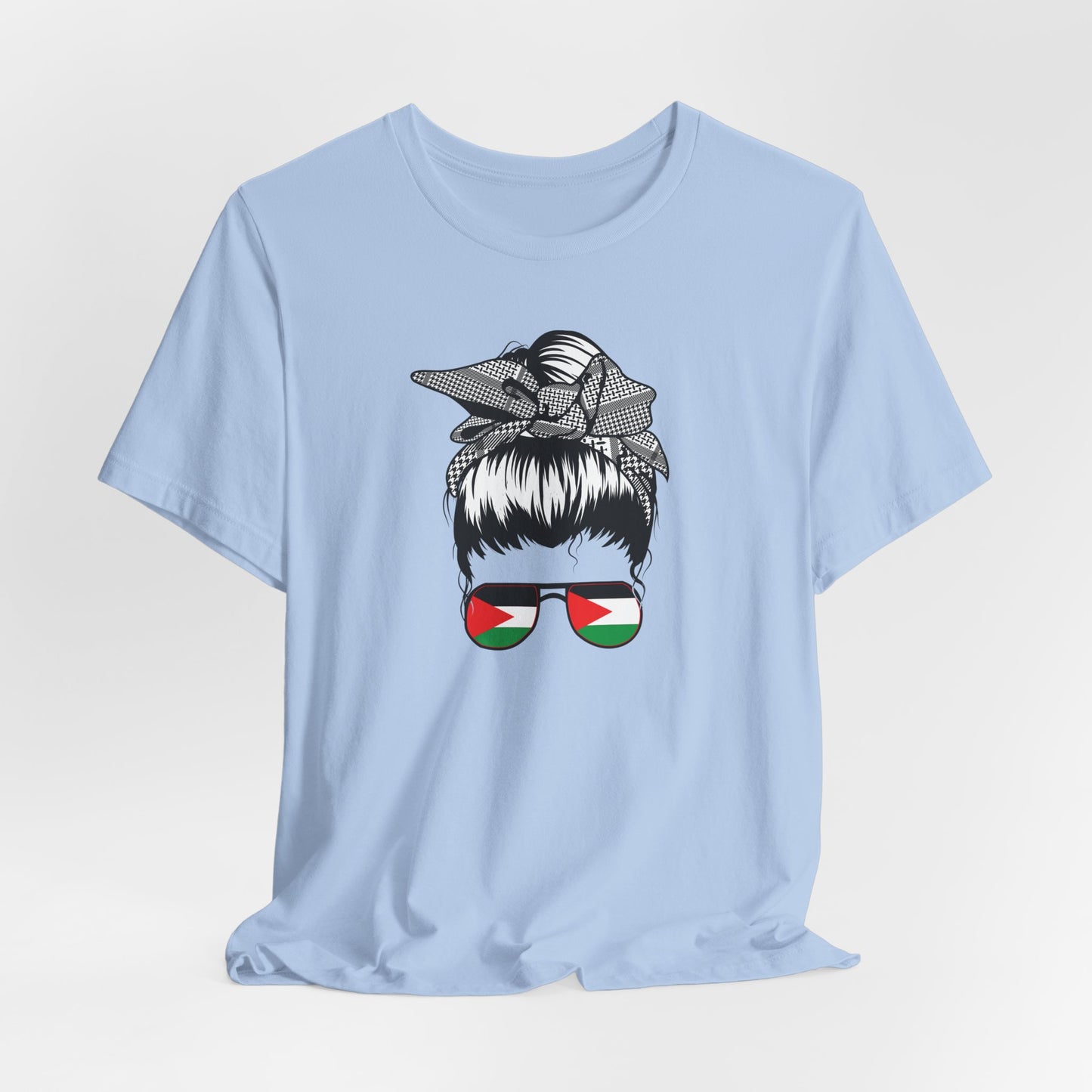 Adult | Palestine | Messy Bun | Short Sleeve Tee