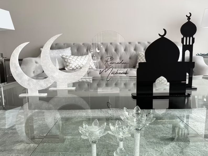 Acrylic | 2 Piece Mosque and Minaret | Created By ShamahDesigns