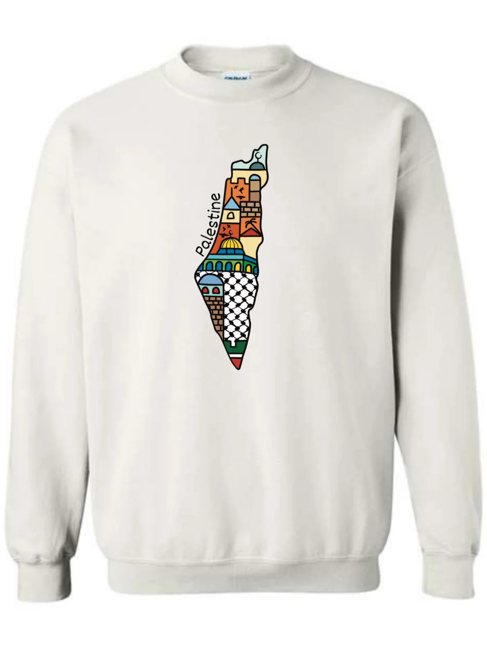 Toddler | Palestine Map Artwork | Crewneck Sweatshirt