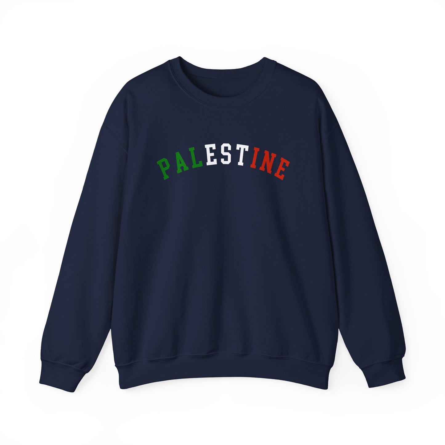 Adult | Palestine | Varsity Letters | Crewneck Sweatshirt
