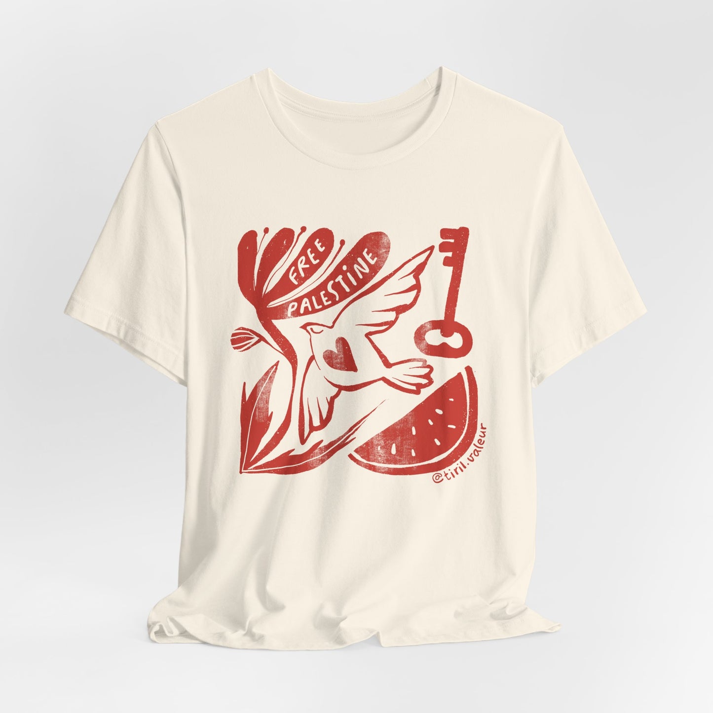 Artist Tiril Valeur For Palestine | 100% Of Profits Donated | Free Palestine | Short Sleeve Tee