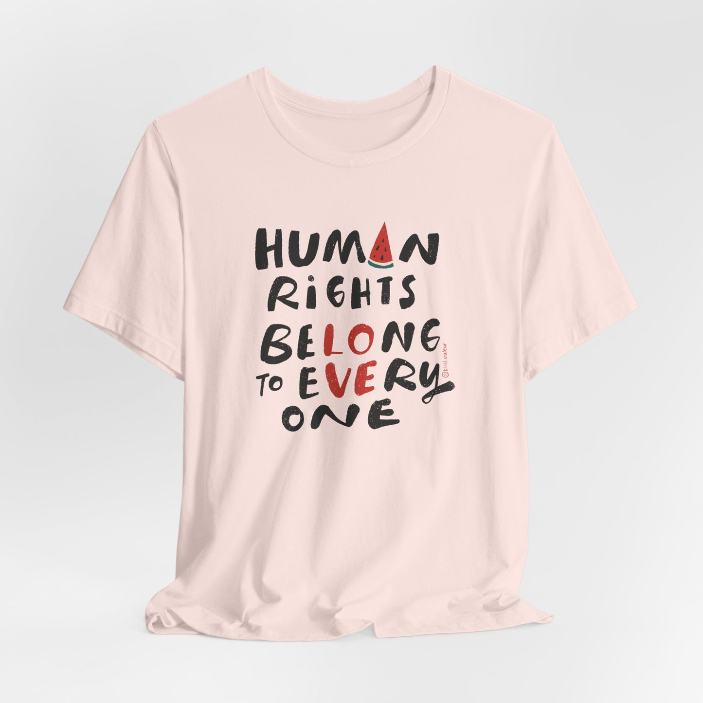 Artist Tiril Valeur For Palestine | 100% Of Profits Donated | Human Rights Belong To Everyone | Short Sleeve Tee