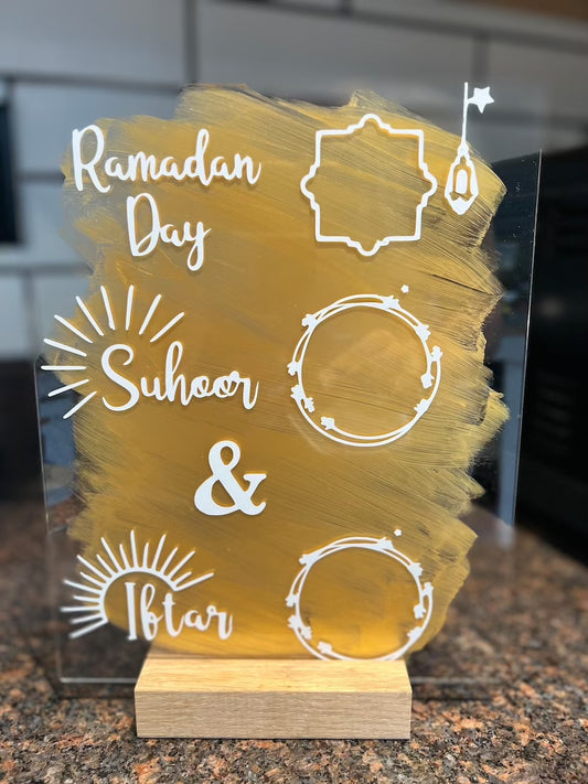 Acrylic Ramadan Time Tracker | Created By EIDIFY