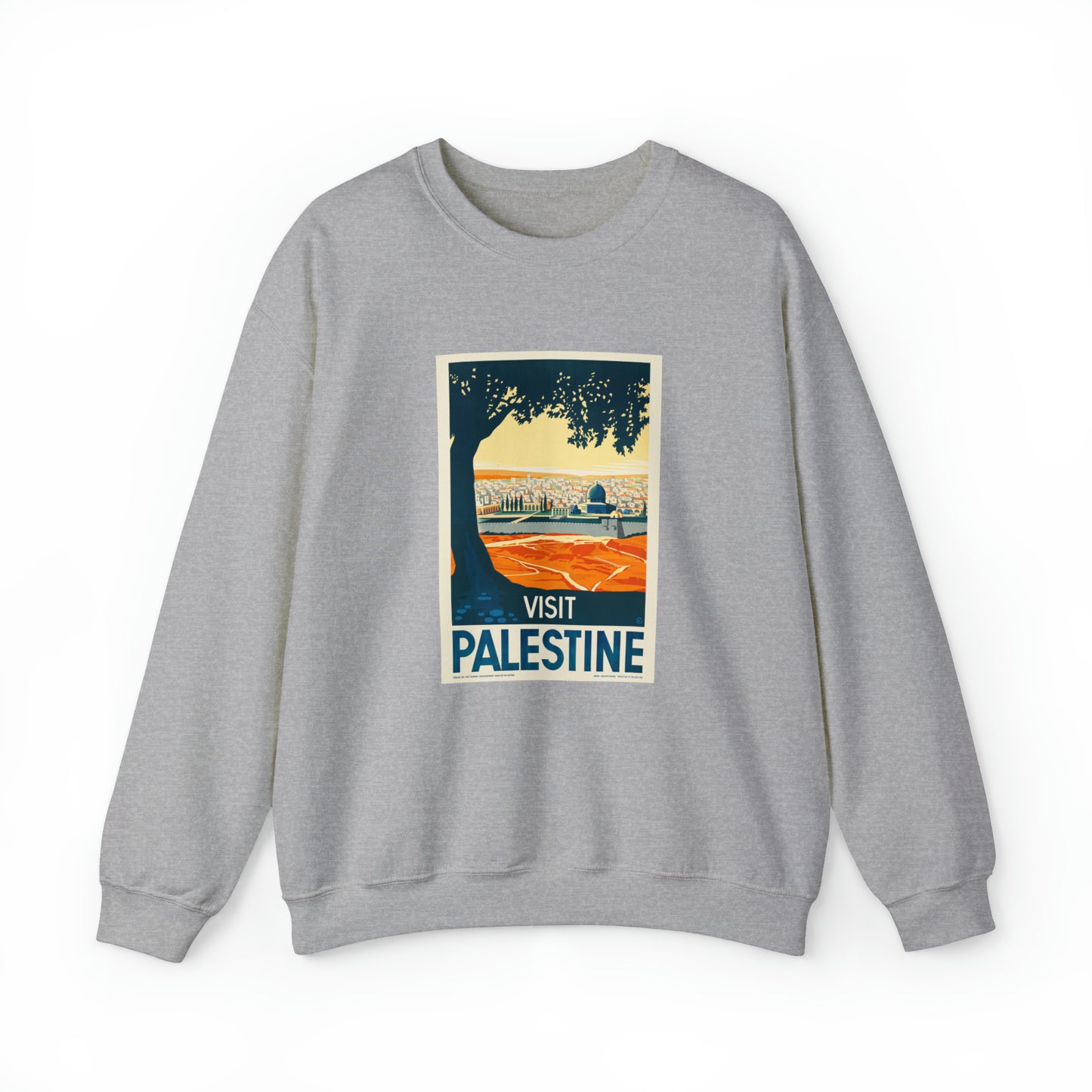 Adult | Visit Palestine Postcard | Crewneck Sweatshirt