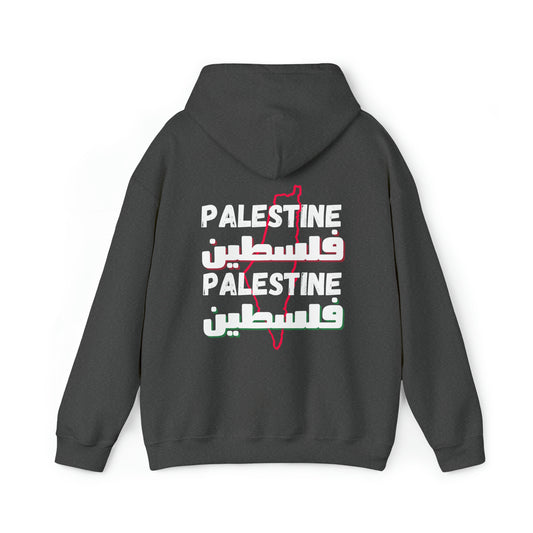 Adult | Front & Back | Palestine Map Hoodie