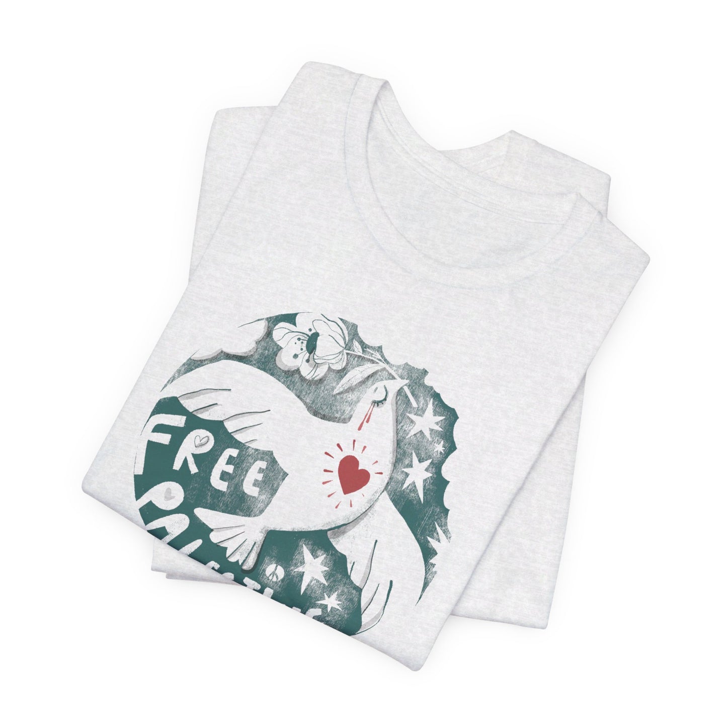 Artist Tiril Valeur For Palestine | 100% Of Profits Donated | Free Palestine | Short Sleeve Tee