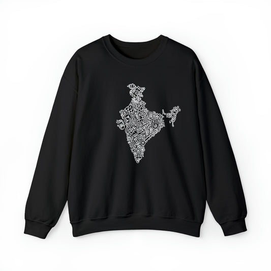 Adult | Map Of India | Crewneck Sweatshirt
