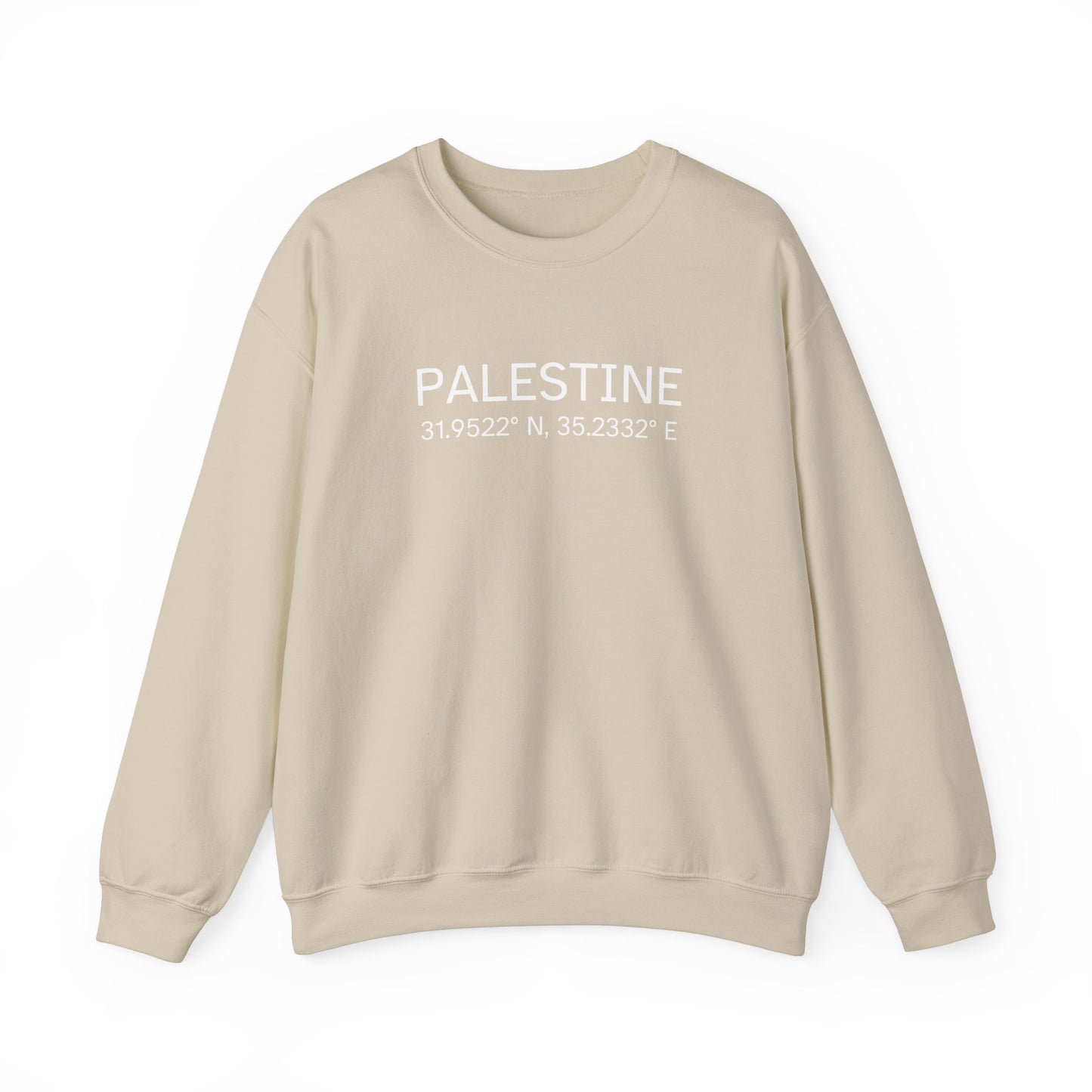 Adult | Palestine Coordinates | Crewneck Sweatshirt