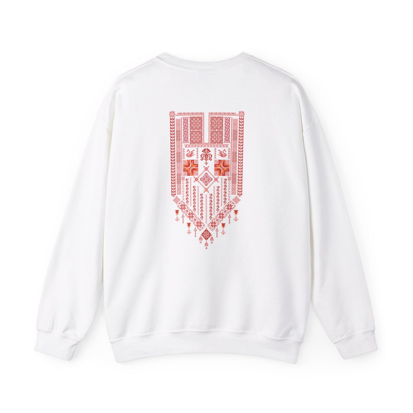 Adult | Front & Back | Palestine & Tatreez Design | Crewneck Sweatshirt