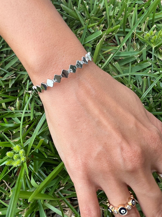 Noor & Love | Silver Geometric Bracelet