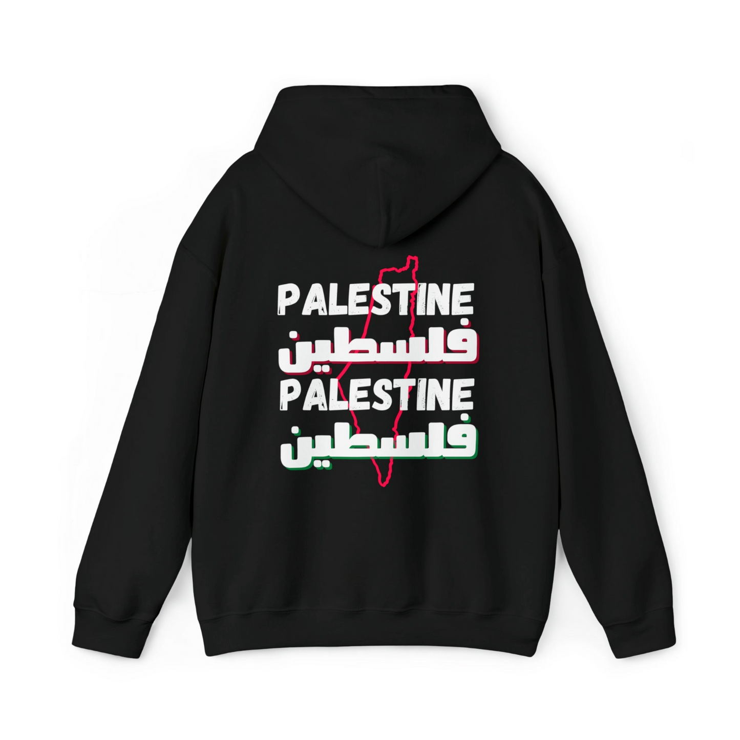Adult | Front & Back | Palestine Map Hoodie |
