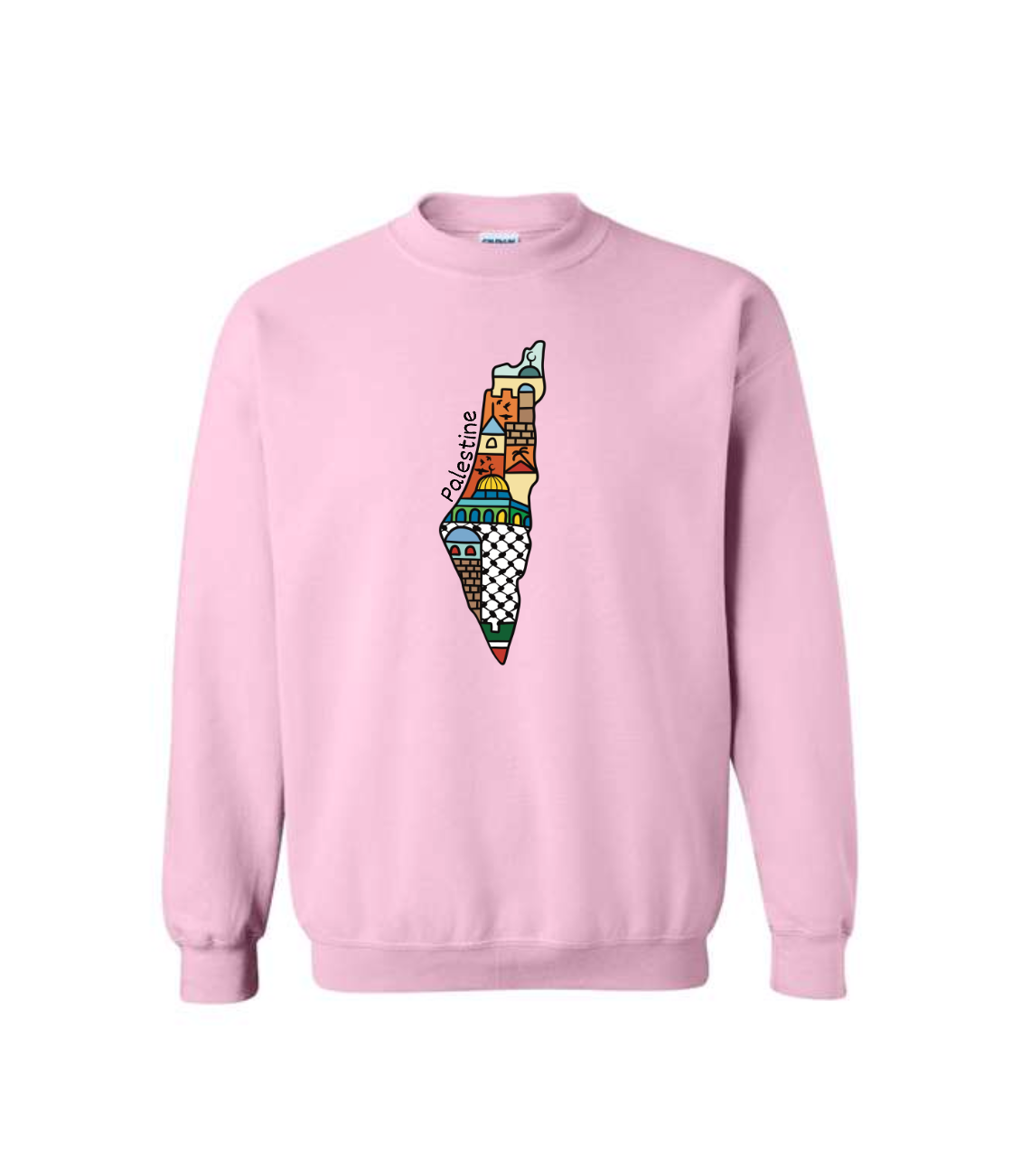 Toddler | Palestine Map Artwork | Crewneck Sweatshirt