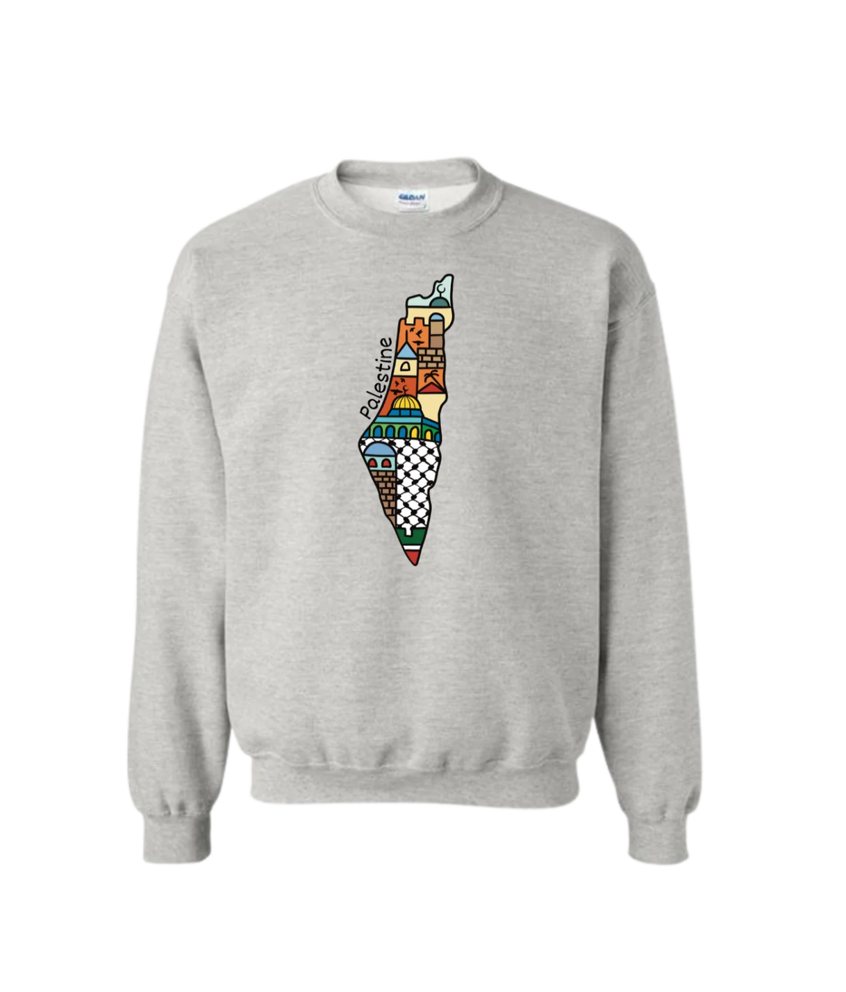 Toddler | Palestine Map Artwork | Crewneck Sweatshirt