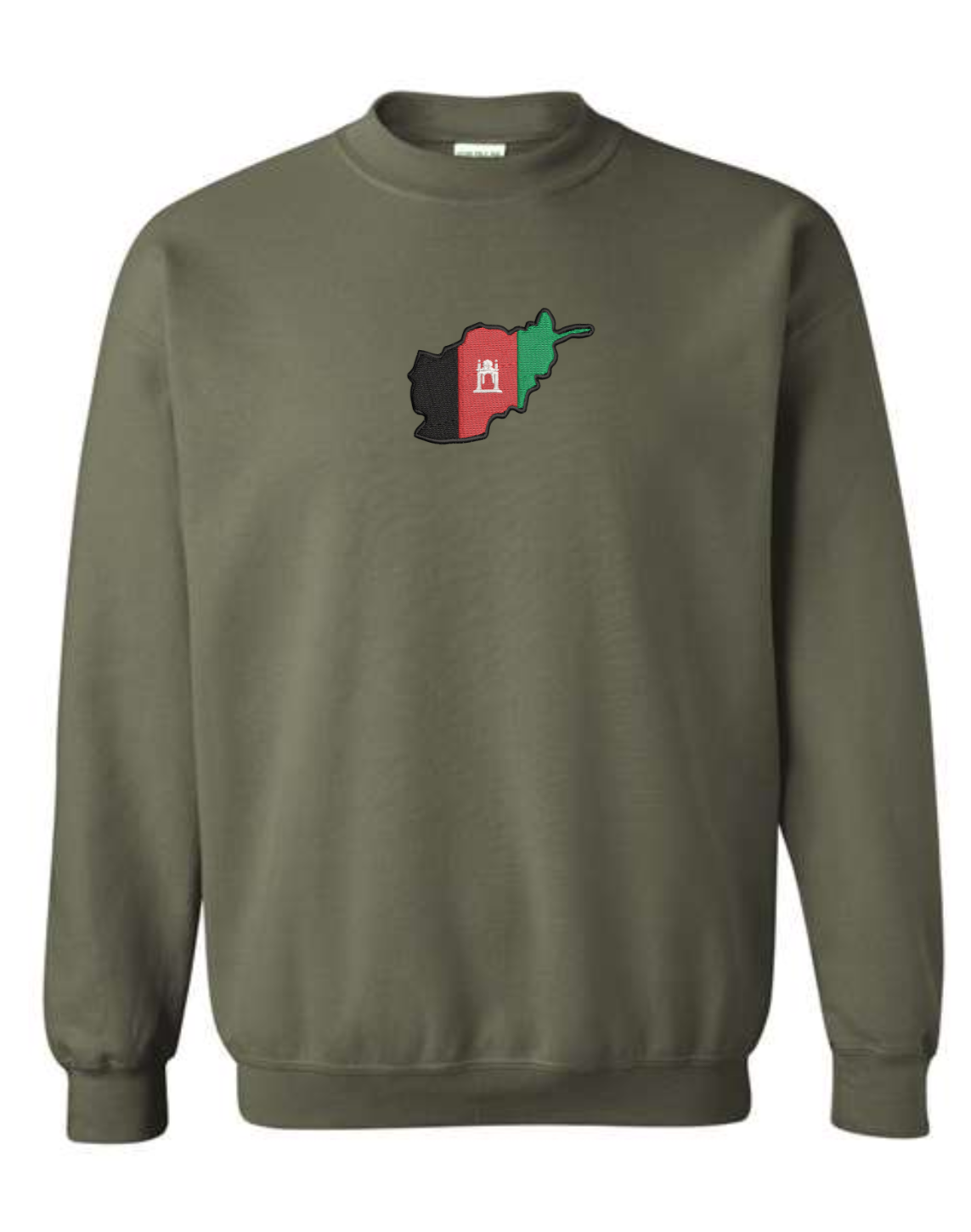 Afghanistan Map | Embroidered Crewneck Sweatshirt | StitchesBySerene Collab