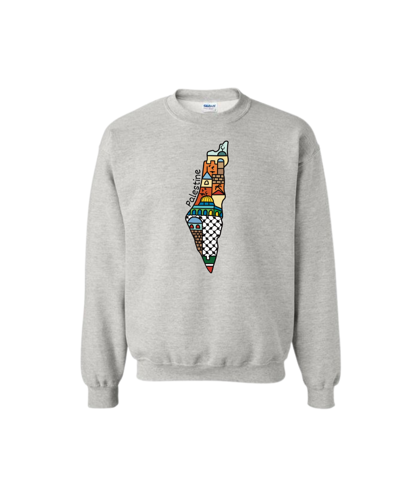 Toddler | Palestine Map Artwork | Crewneck Sweatshirt |