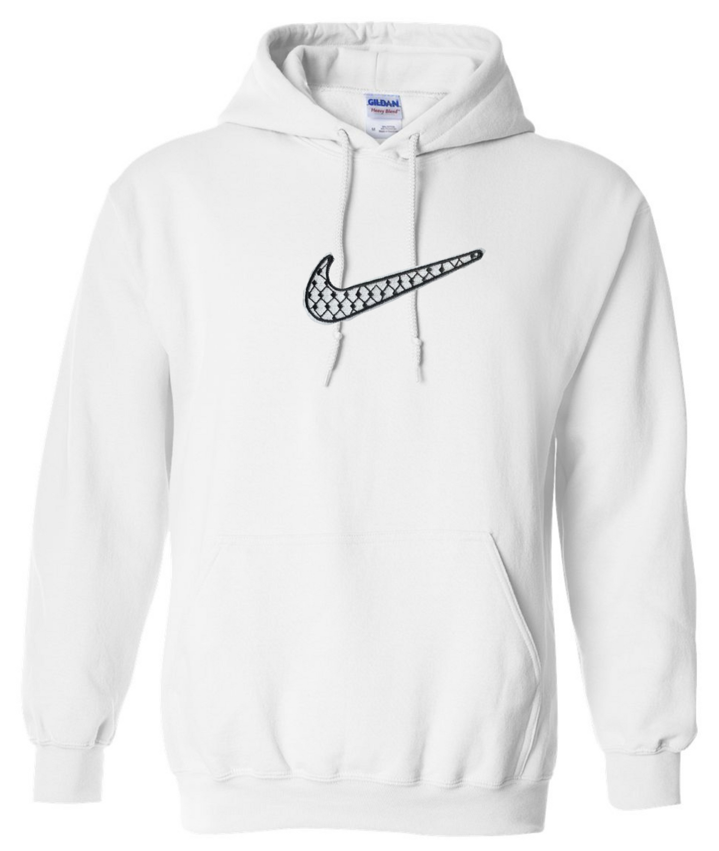 Embroidered Hoodie | Palestine Keffiyeh | StitchesBySerene Collab