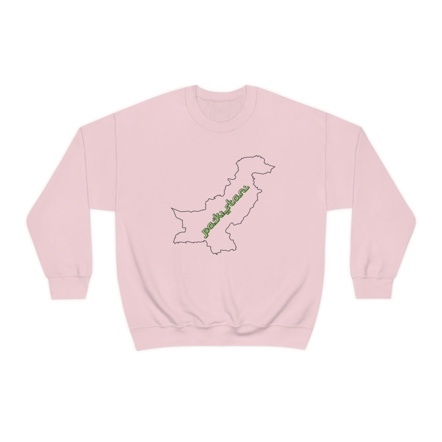 Adult | Pakistan Map Outline Design | Crewneck Sweatshirt