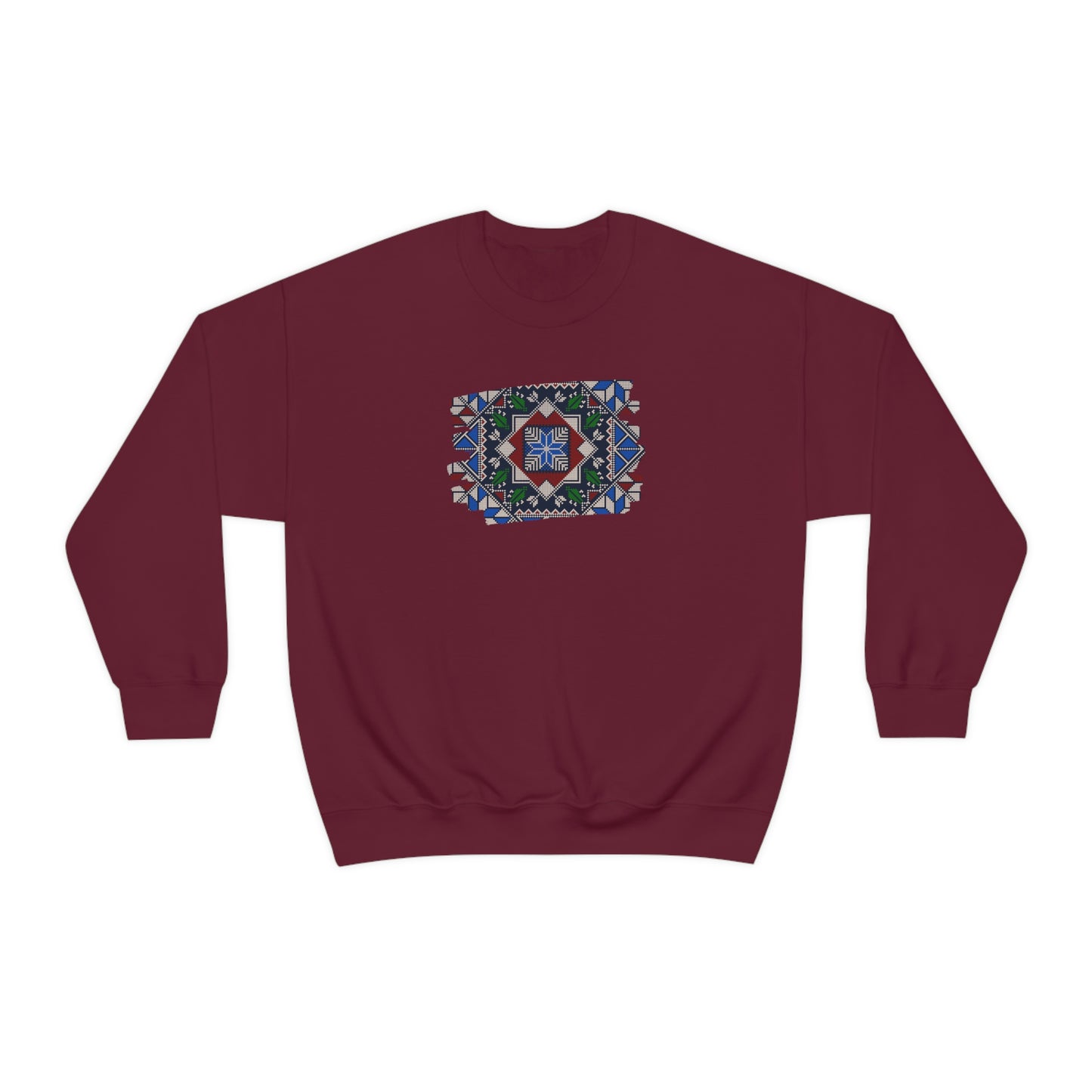 Adult | Palestinian Tatreez Design | Crewneck Sweatshirt