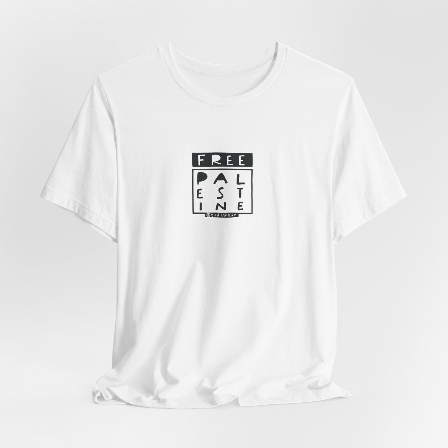 Artist Tiril Valeur For Palestine | 100% Of Profits Donated | Free Palestine Front & Back | Short Sleeve Tee