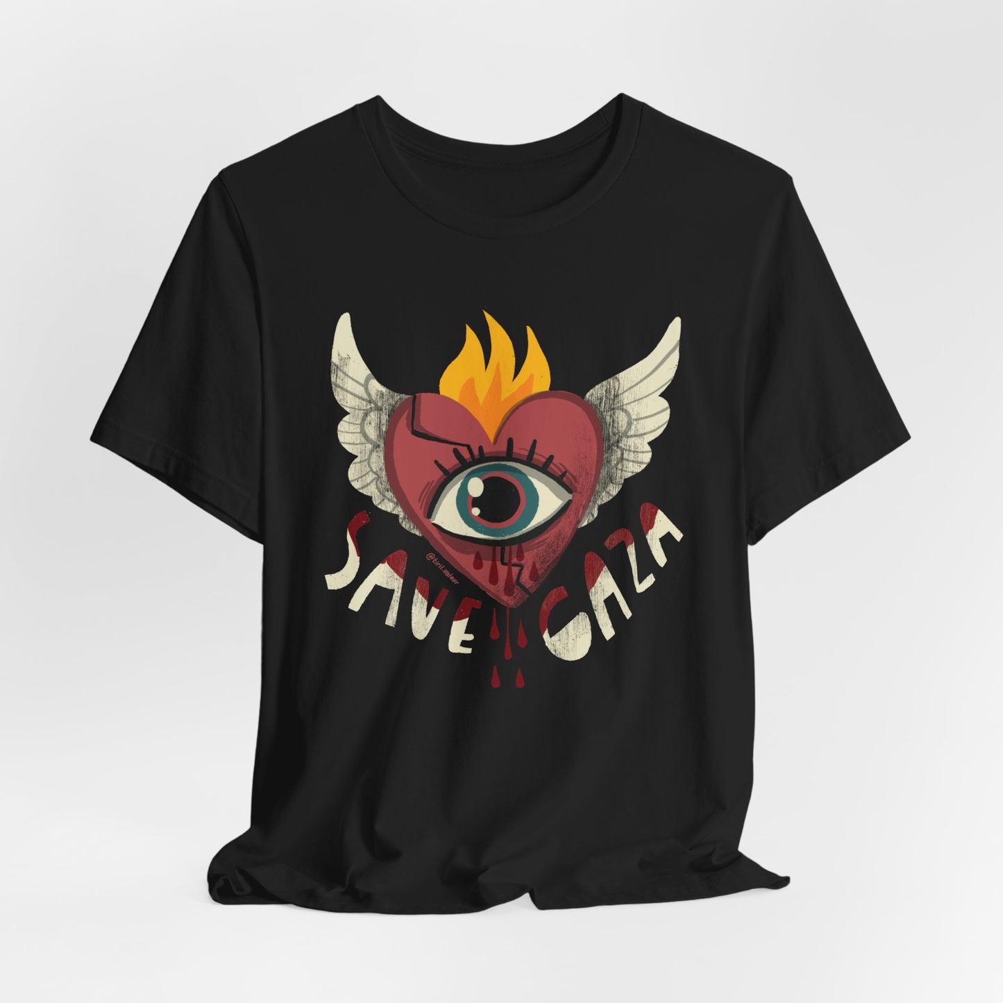Artist Tiril Valeur For Palestine | 100% Of Profits Donated | Save Gaza | Short Sleeve Tee