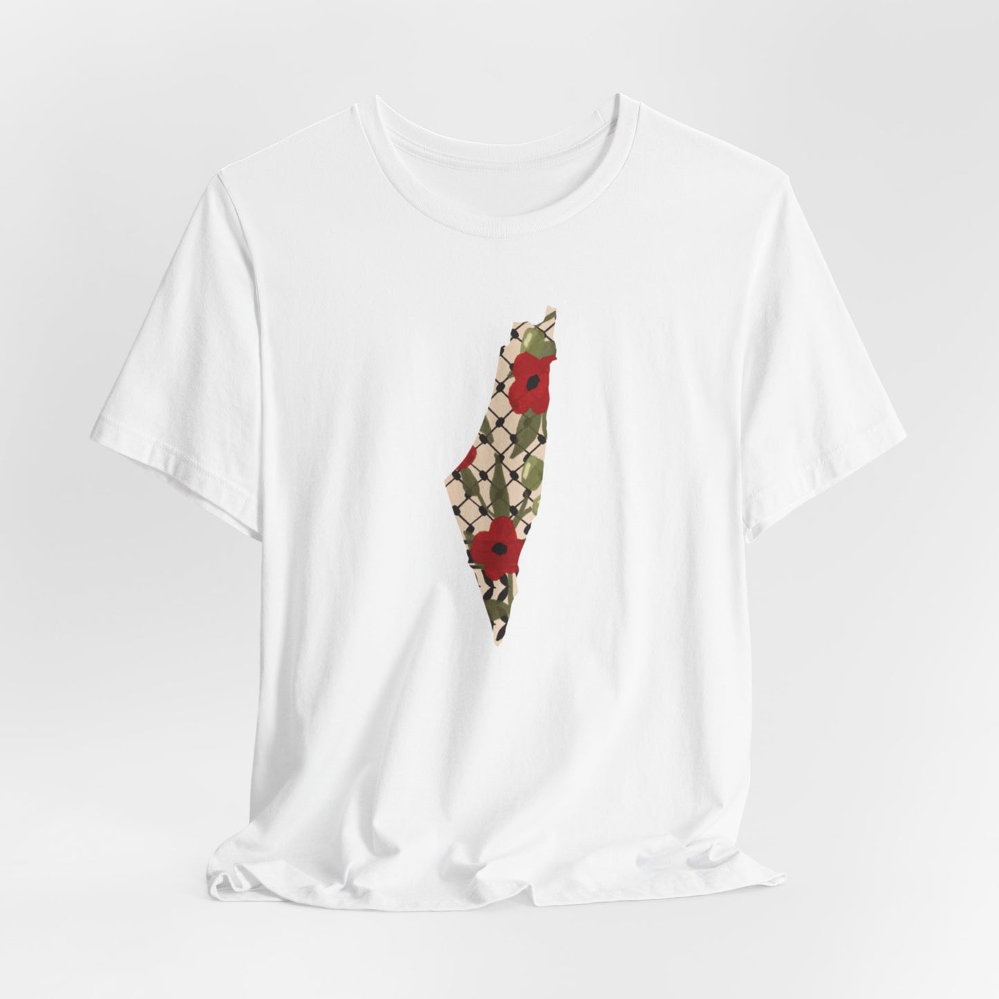 Adult | Poppy | Keffiyeh | Palestine Map | Short Sleeve Tee