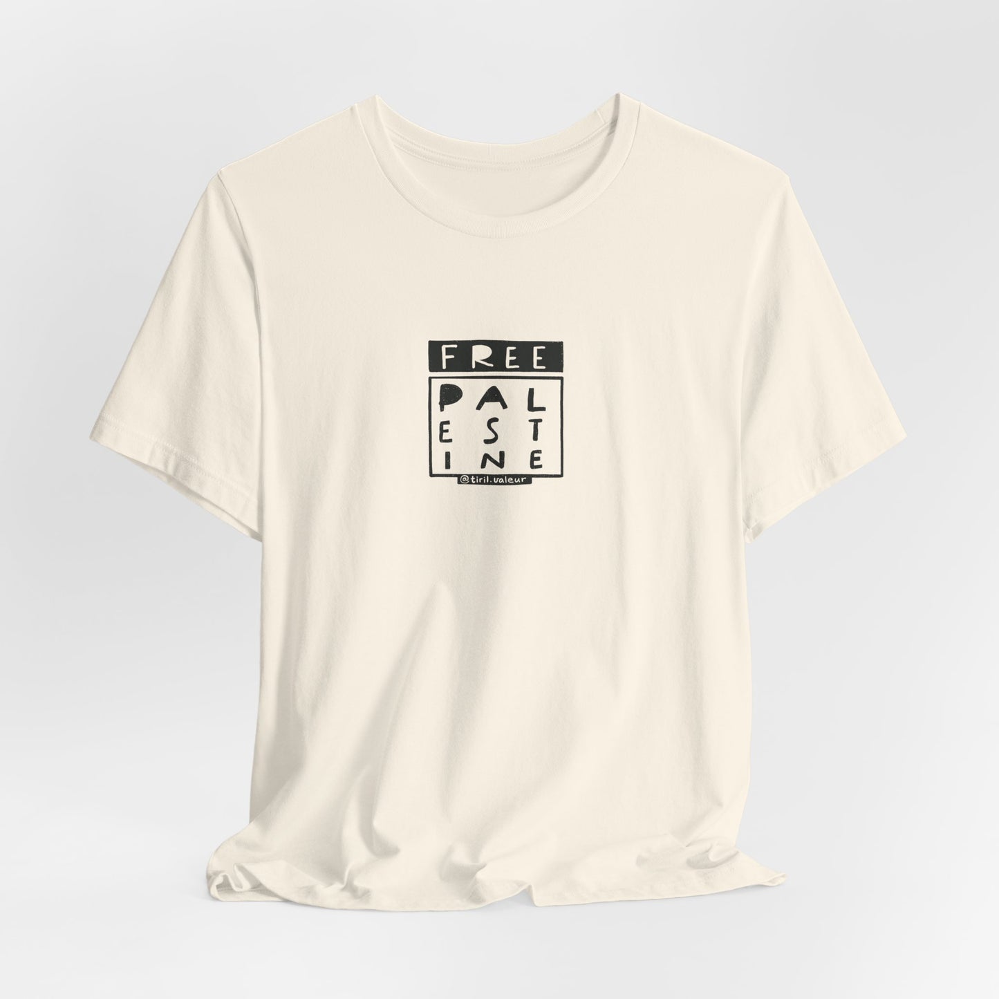 Artist Tiril Valeur For Palestine | 100% Of Profits Donated | Free Palestine Front & Back | Short Sleeve Tee