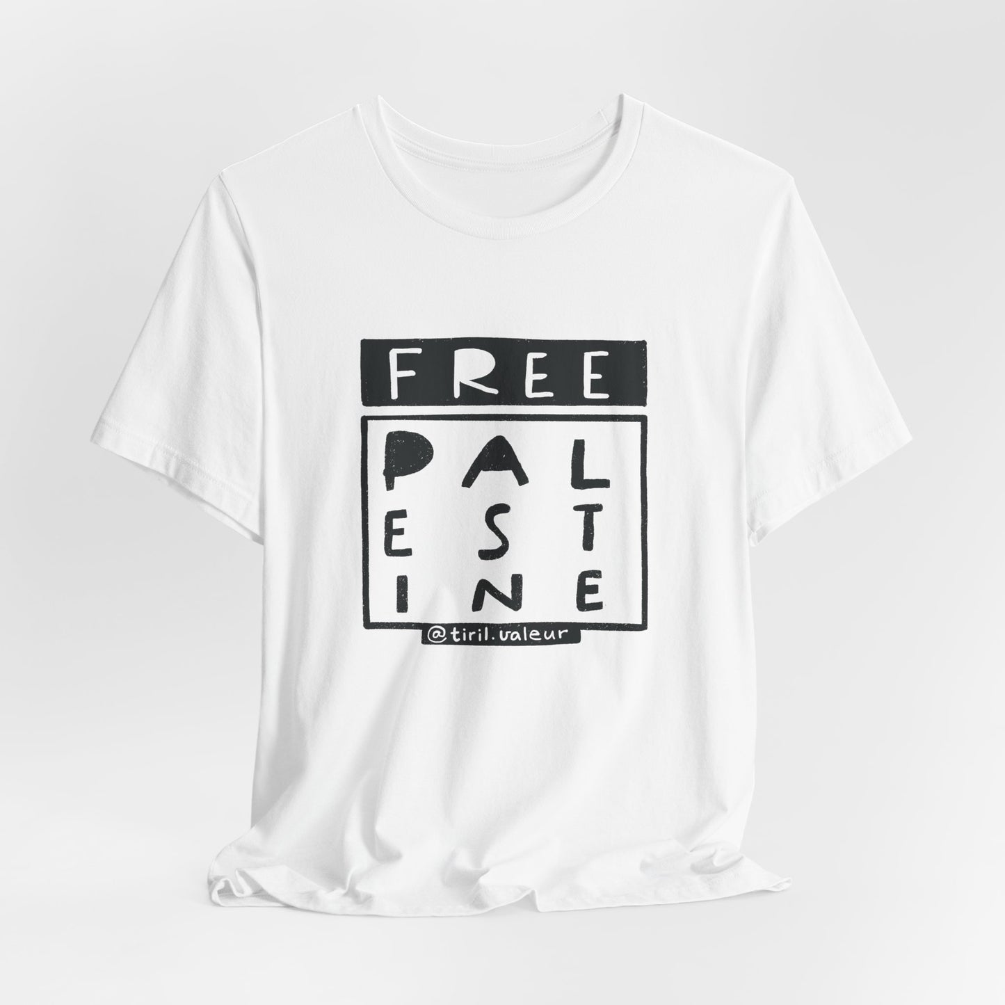 Artist Tiril Valeur For Palestine | 100% Of Profits Donated | Free Palestine | Short Sleeve Tee
