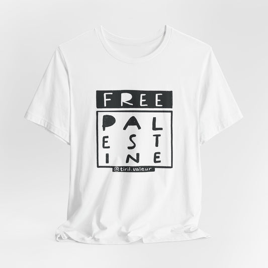 Artist Tiril Valeur For Palestine | 100% Of Profits Donated | Free Palestine | Short Sleeve Tee