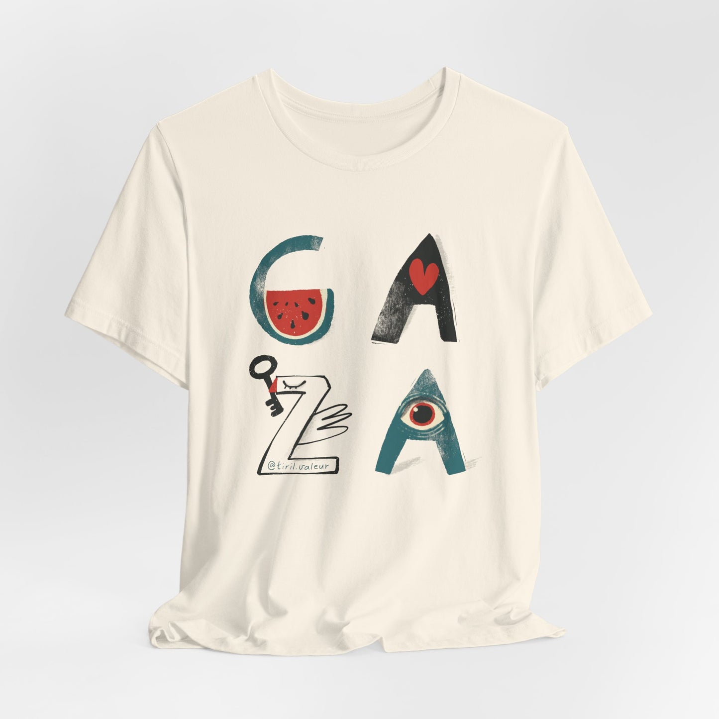 Artist Tiril Valeur For Palestine | 100% Of Profits Donated | Gaza | Short Sleeve Tee