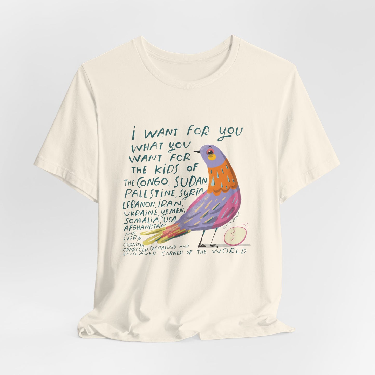 Copy of Artist Tiril Valeur For Palestine | 100% Of Profits Donated | Short Sleeve Tee