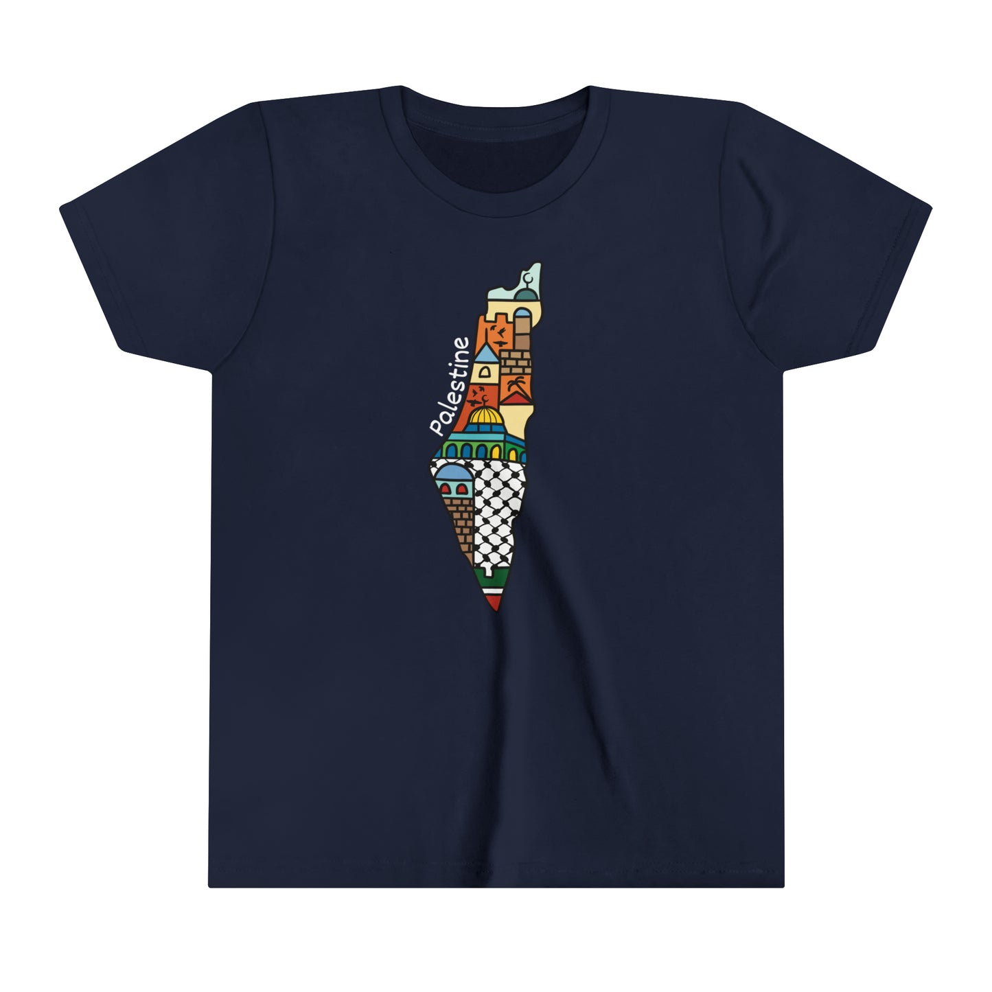 Kids | Palestine Map Artwork | Short Sleeve Tee