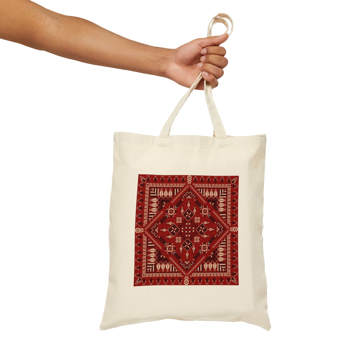 Palestinian Tatreez Design | Canvas Tote Bag