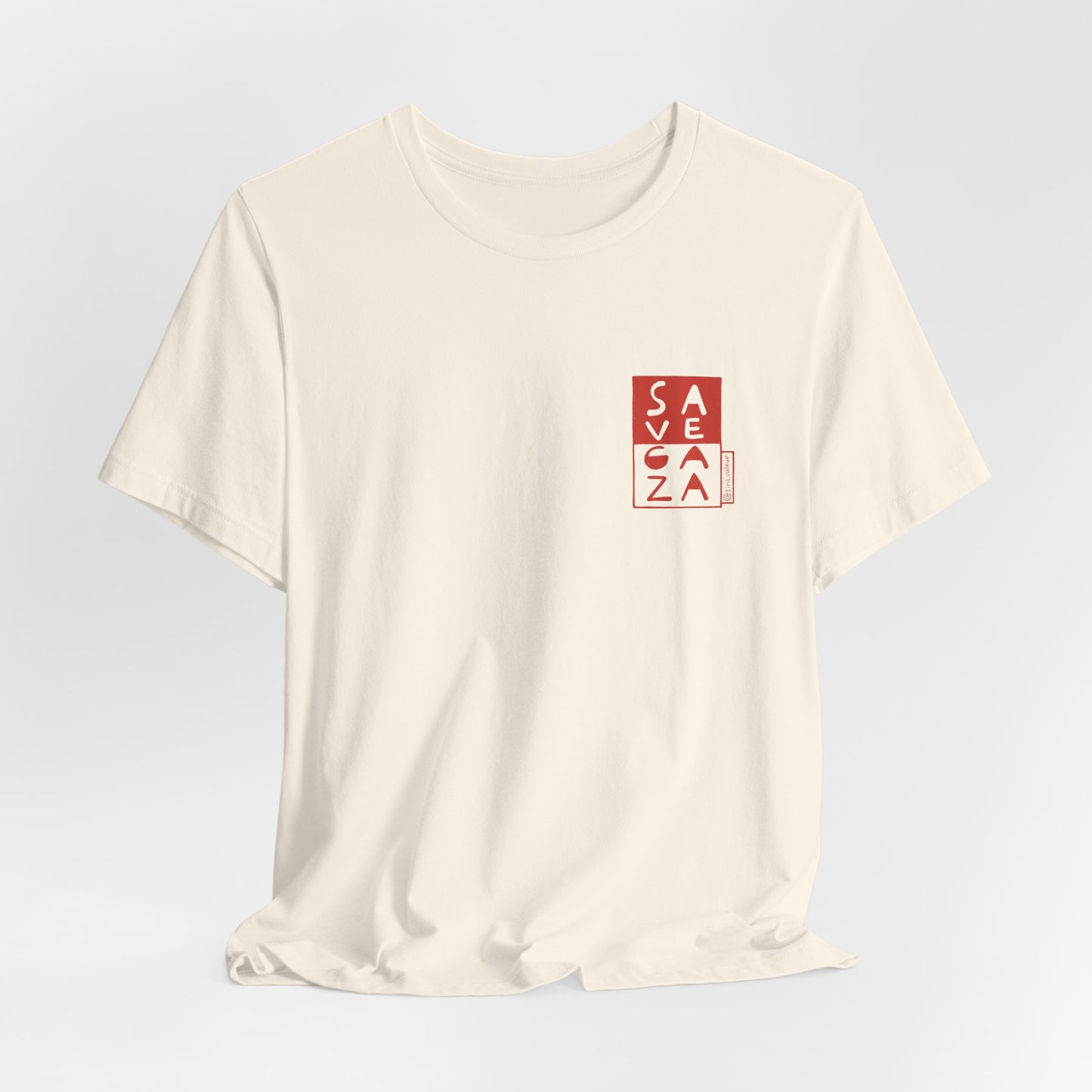 Artist Tiril Valeur For Palestine | 100% Of Profits Donated | Save Gaza Front & Back | Short Sleeve Tee