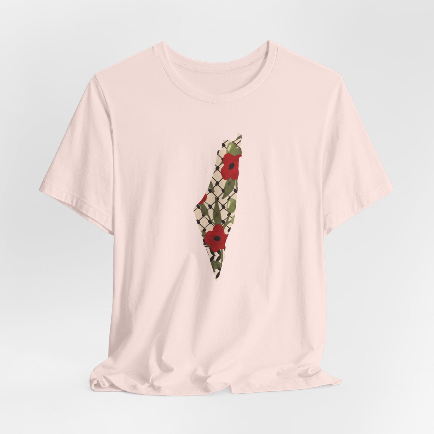 Adult | Poppy | Keffiyeh | Palestine Map | Short Sleeve Tee