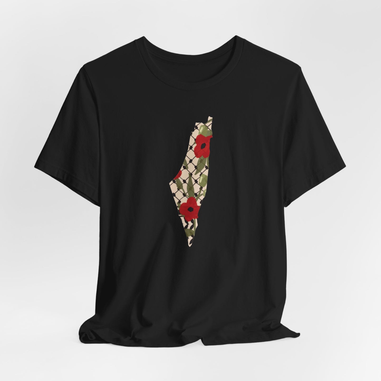 Adult | Poppy | Keffiyeh | Palestine Map | Short Sleeve Tee
