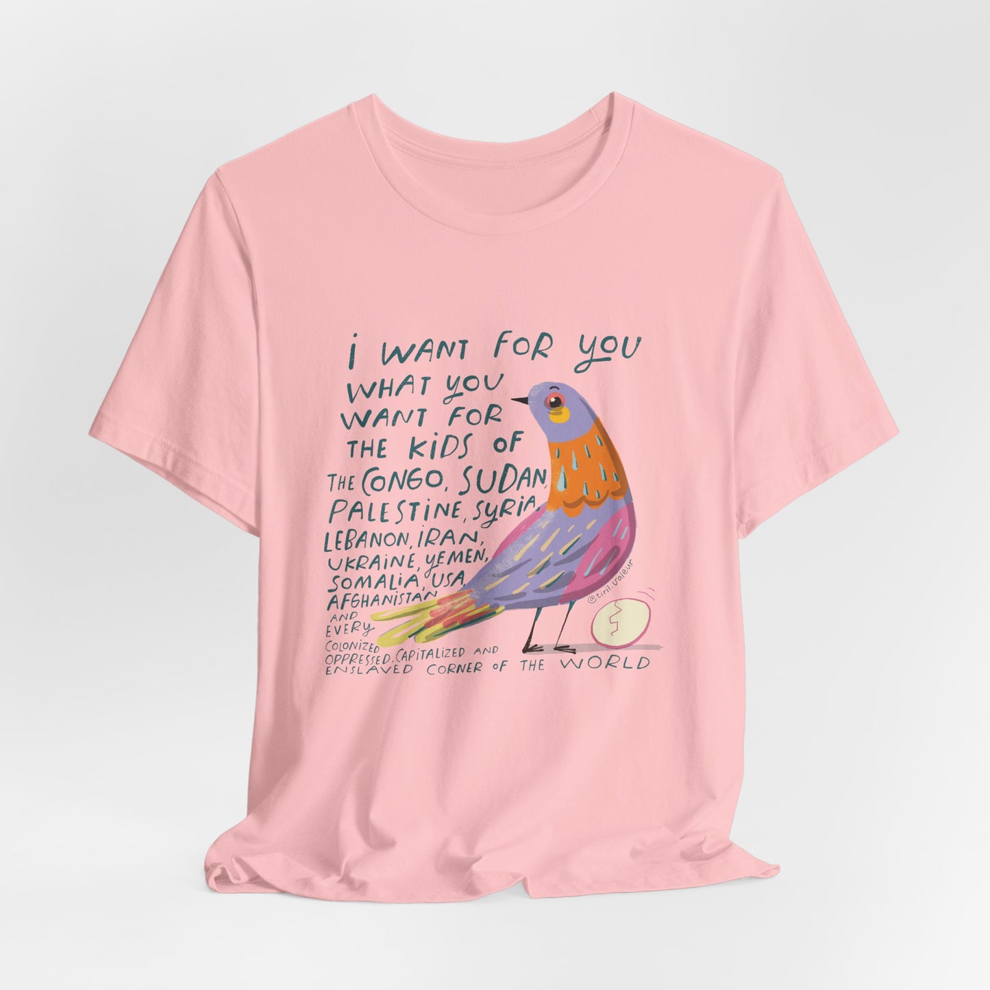 Copy of Artist Tiril Valeur For Palestine | 100% Of Profits Donated | Short Sleeve Tee